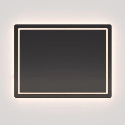 Compact Rectangle LED Wall Mirror in Detail.