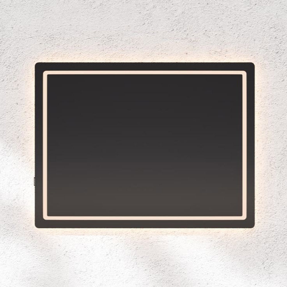 Compact Square LED Wall Mirror in Detail.