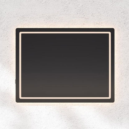 Compact Square LED Wall Mirror in Detail.