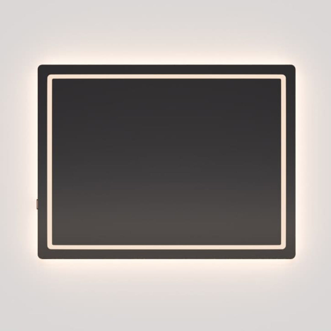 Compact Square LED Wall Mirror in Detail.