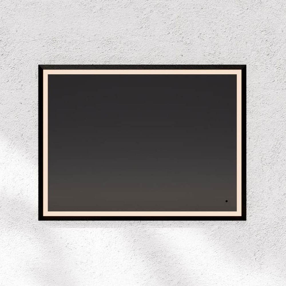 Dusk Rectangle LED Wall Mirror in Detail.