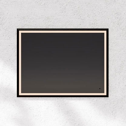 Dusk Rectangle LED Wall Mirror in Detail.
