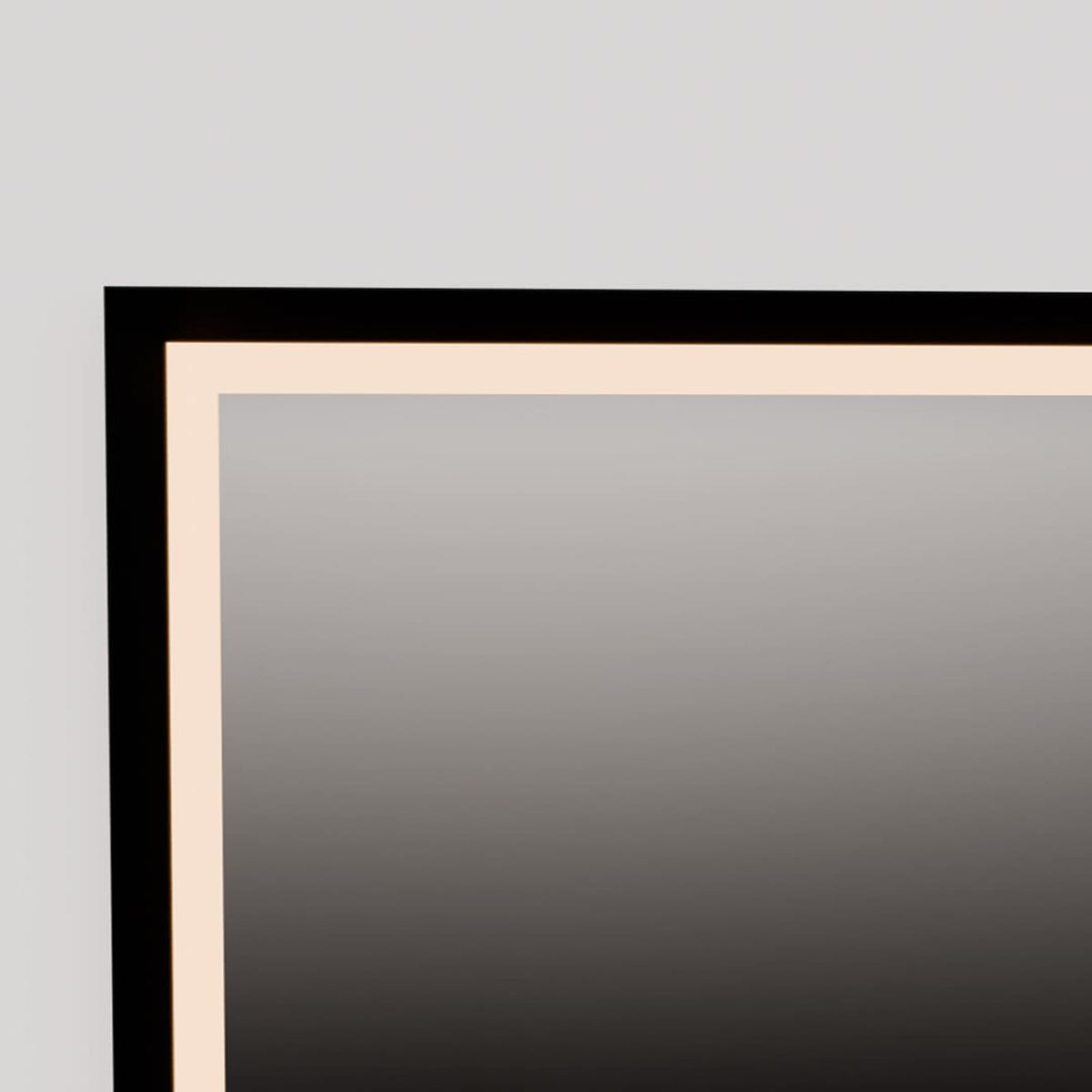 Dusk Rectangle LED Wall Mirror in Detail.