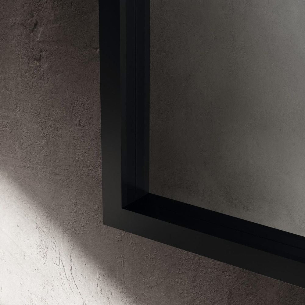 Dusk Rectangle LED Wall Mirror in Detail.