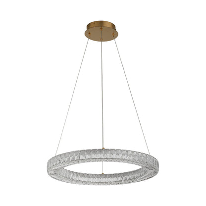 Élan Ring LED Pendant Light in Aged Brass (24-Inch).