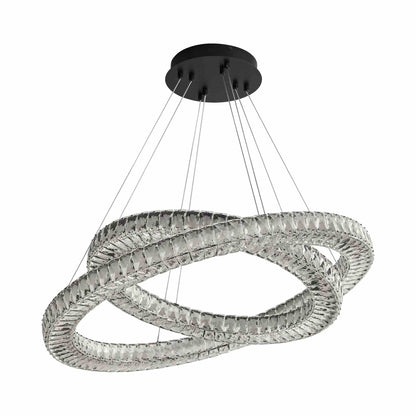 Élan Ring LED Chandelier in Black.
