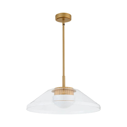 Eros LED Pendant Light in Brushed Brass.