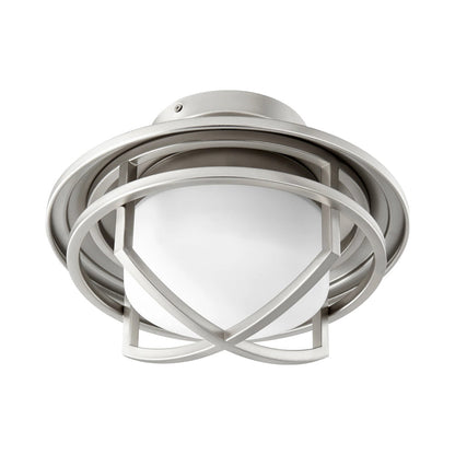Fleet LED Cage Fan Light Kit in Satin Nickel.