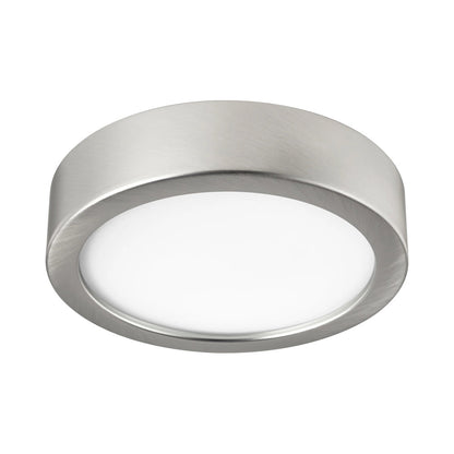 Fleet LED Disk Fan Light Kit in Satin Nickel.