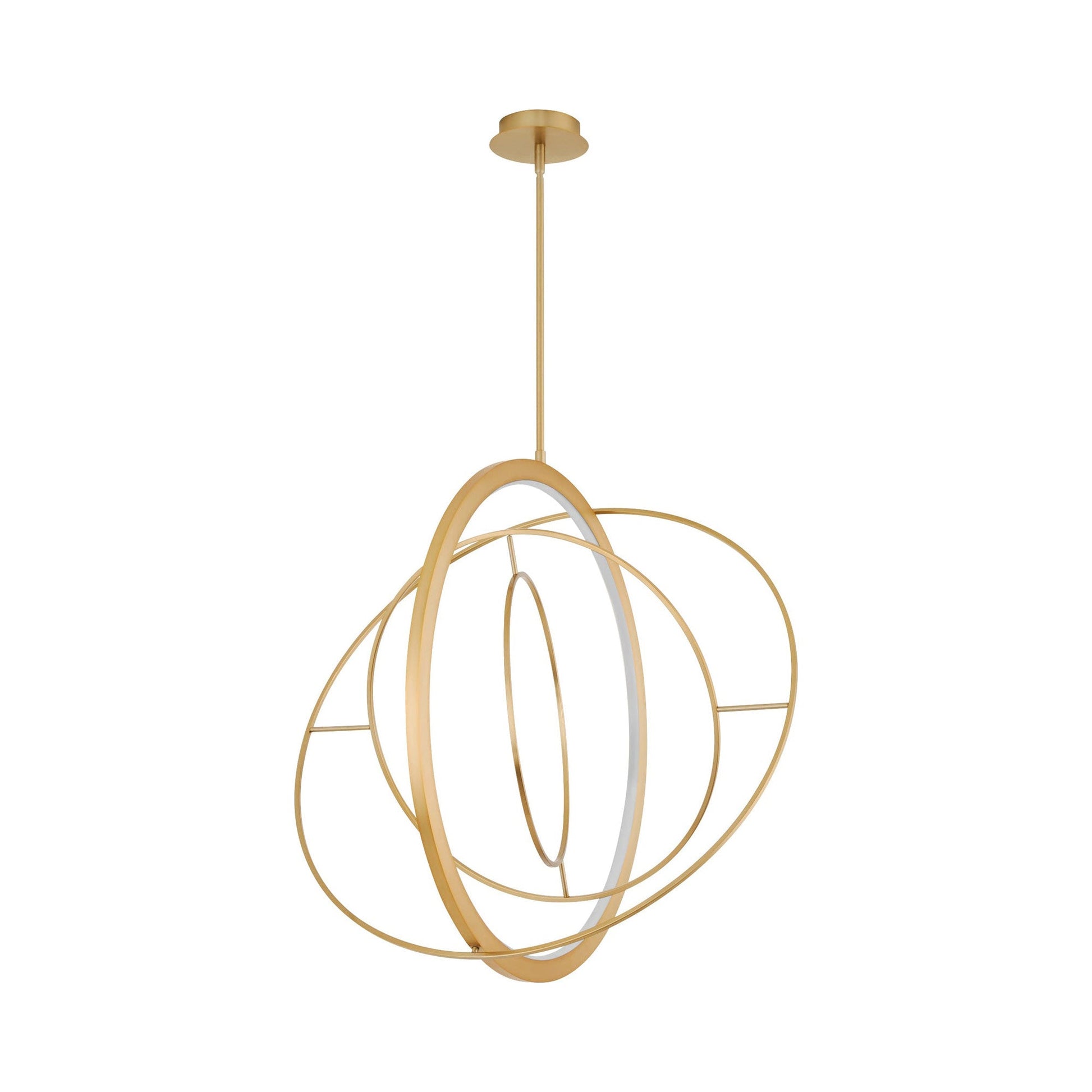 Gallilei LED Pendant Light in Aged Brass.