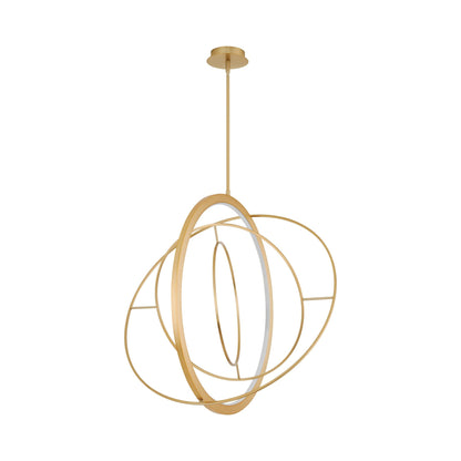 Gallilei LED Pendant Light in Aged Brass.