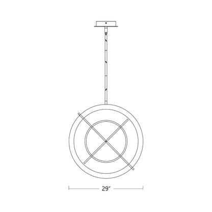 Gallilei LED Pendant Light - line drawing.