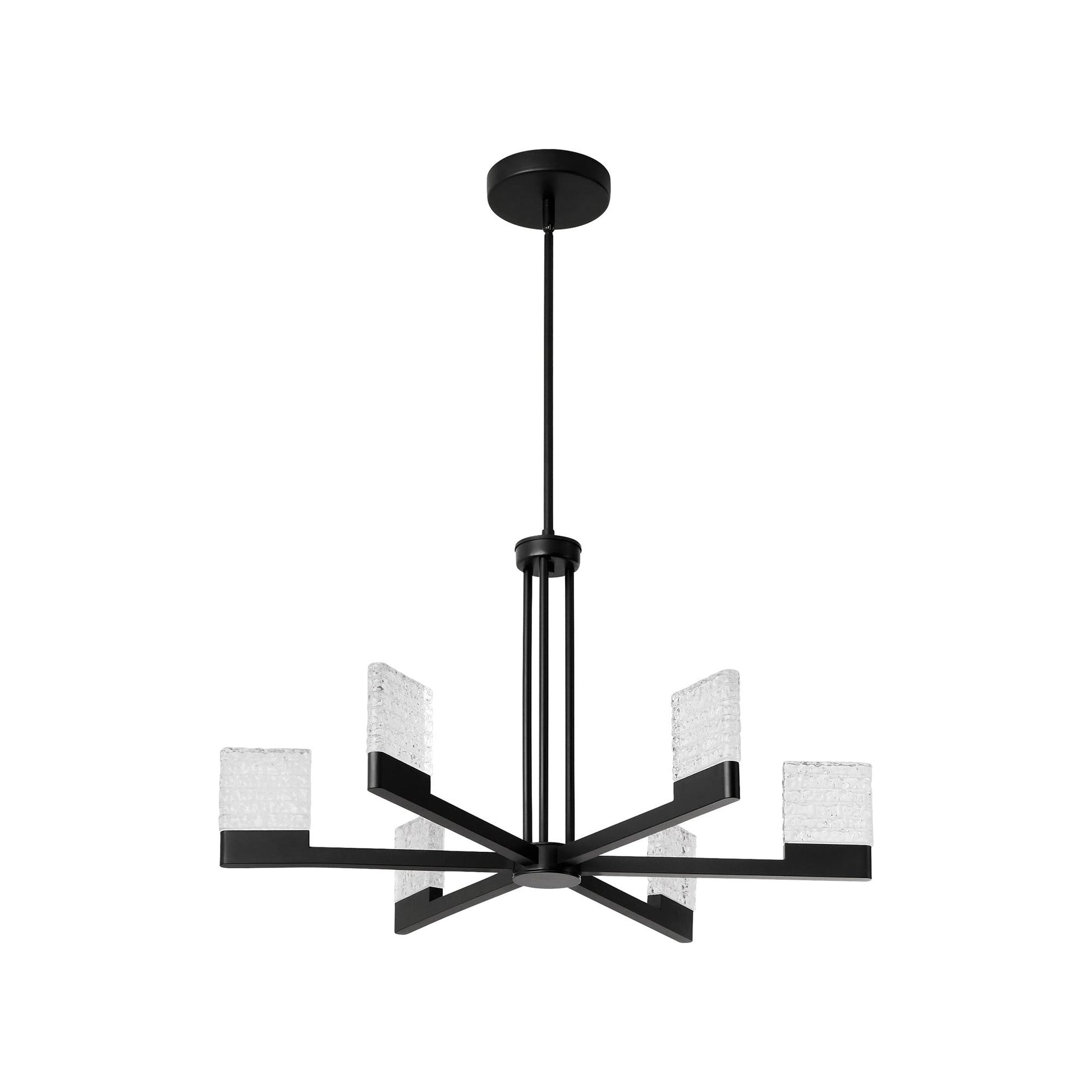 Gamma LED Chandelier in Black (6-Light).