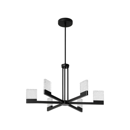 Gamma LED Chandelier in Black (6-Light).