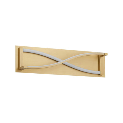 Hyperion LED Bath Vanity Light in Aged Brass (22-Inch).