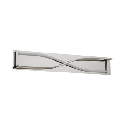 Hyperion LED Bath Vanity Light in Polished Nickel (34-Inch).