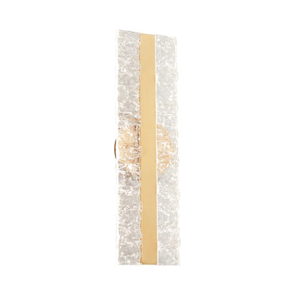 Landon LED Wall Light in Aged Brass.