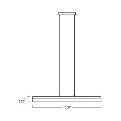 Landon LED Wall Light - line drawing.