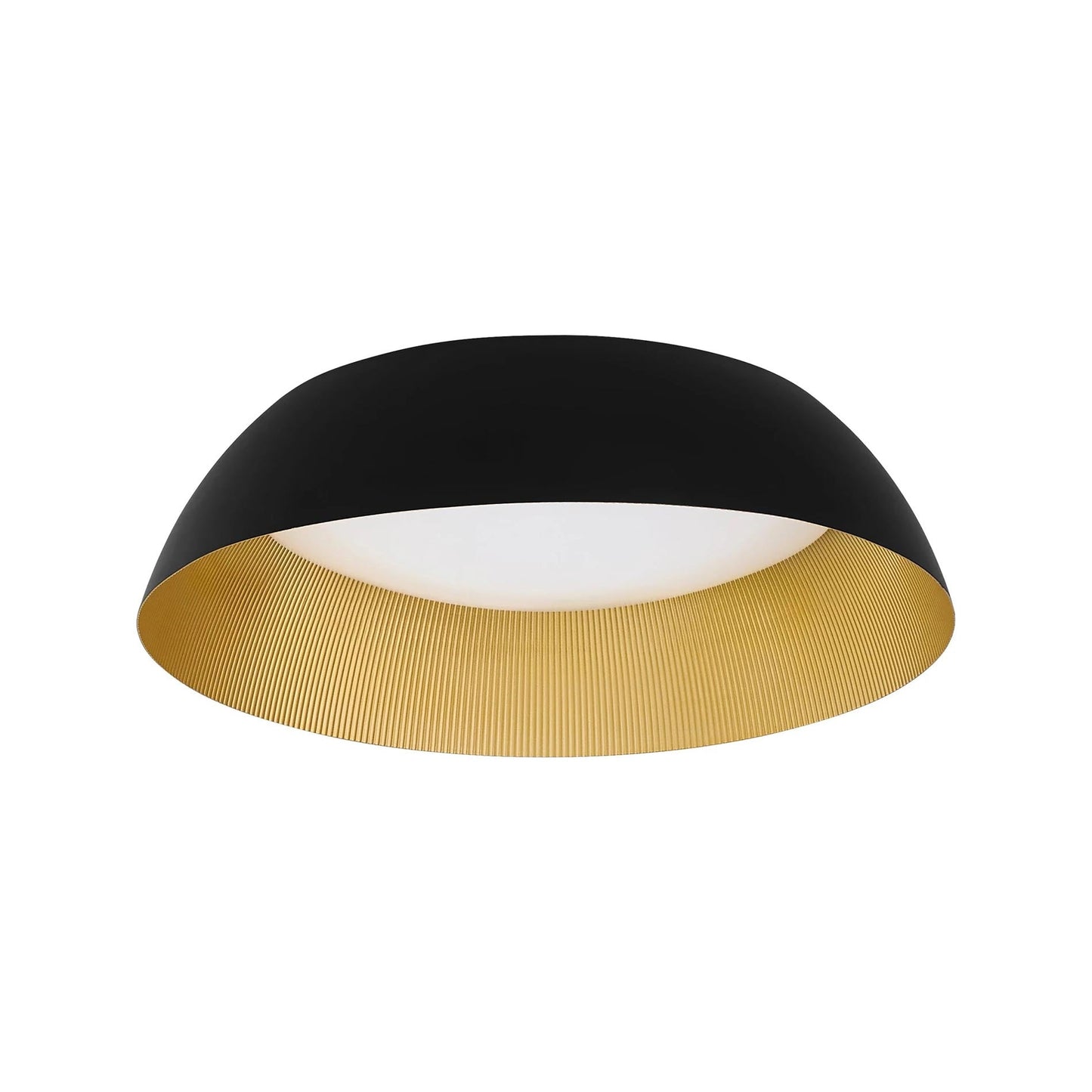 Lucci LED Flush Mount Ceiling Light in Black (18-Inch).