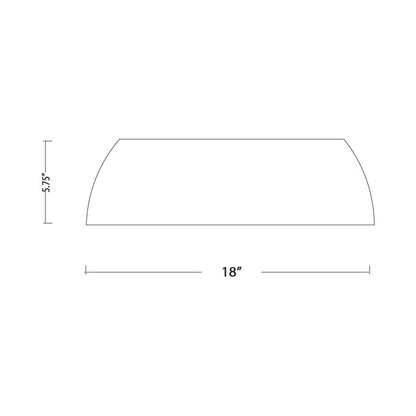 Lucci LED Flush Mount Ceiling Light - line drawing.
