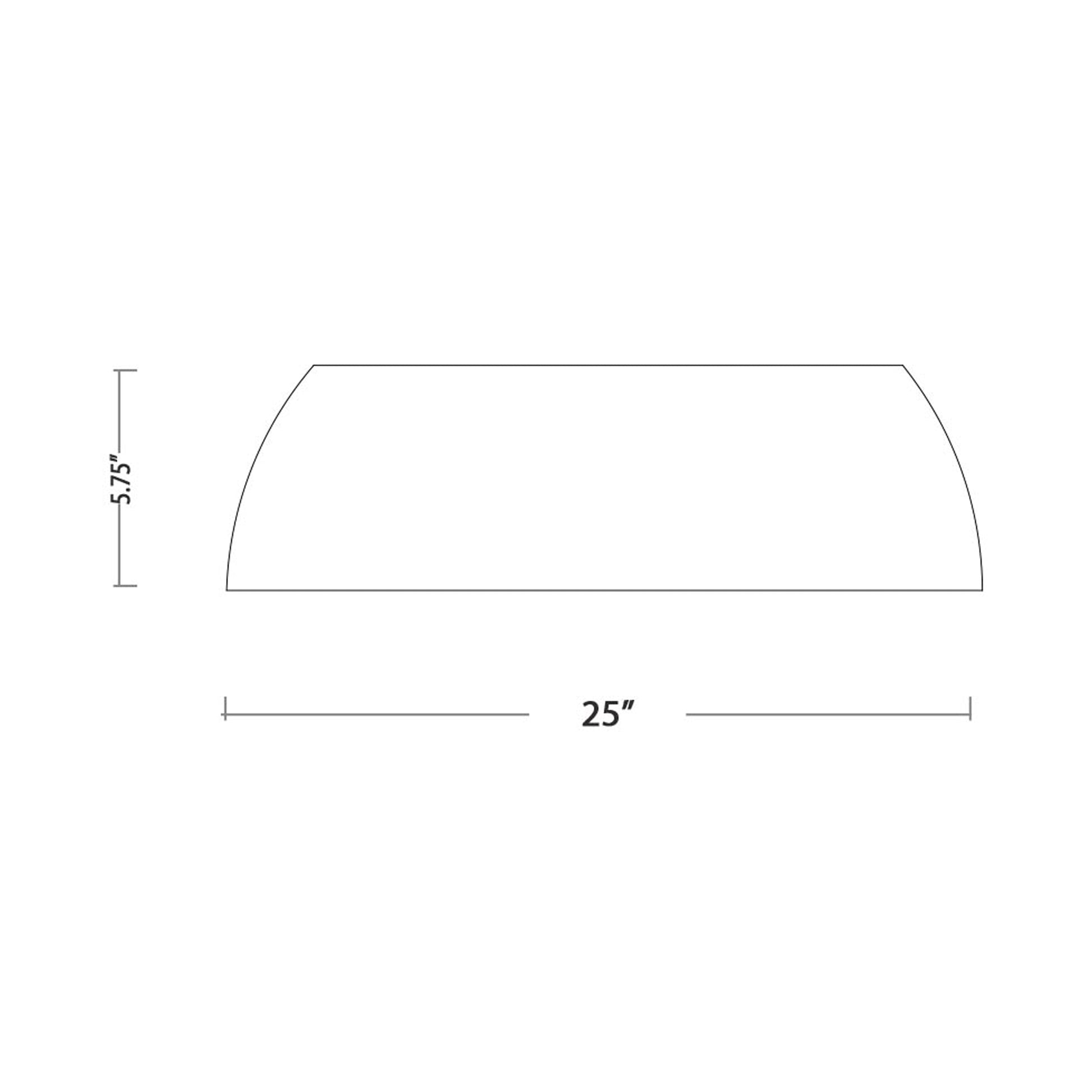 Lucci LED Flush Mount Ceiling Light - line drawing.