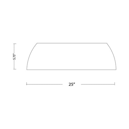 Lucci LED Flush Mount Ceiling Light - line drawing.