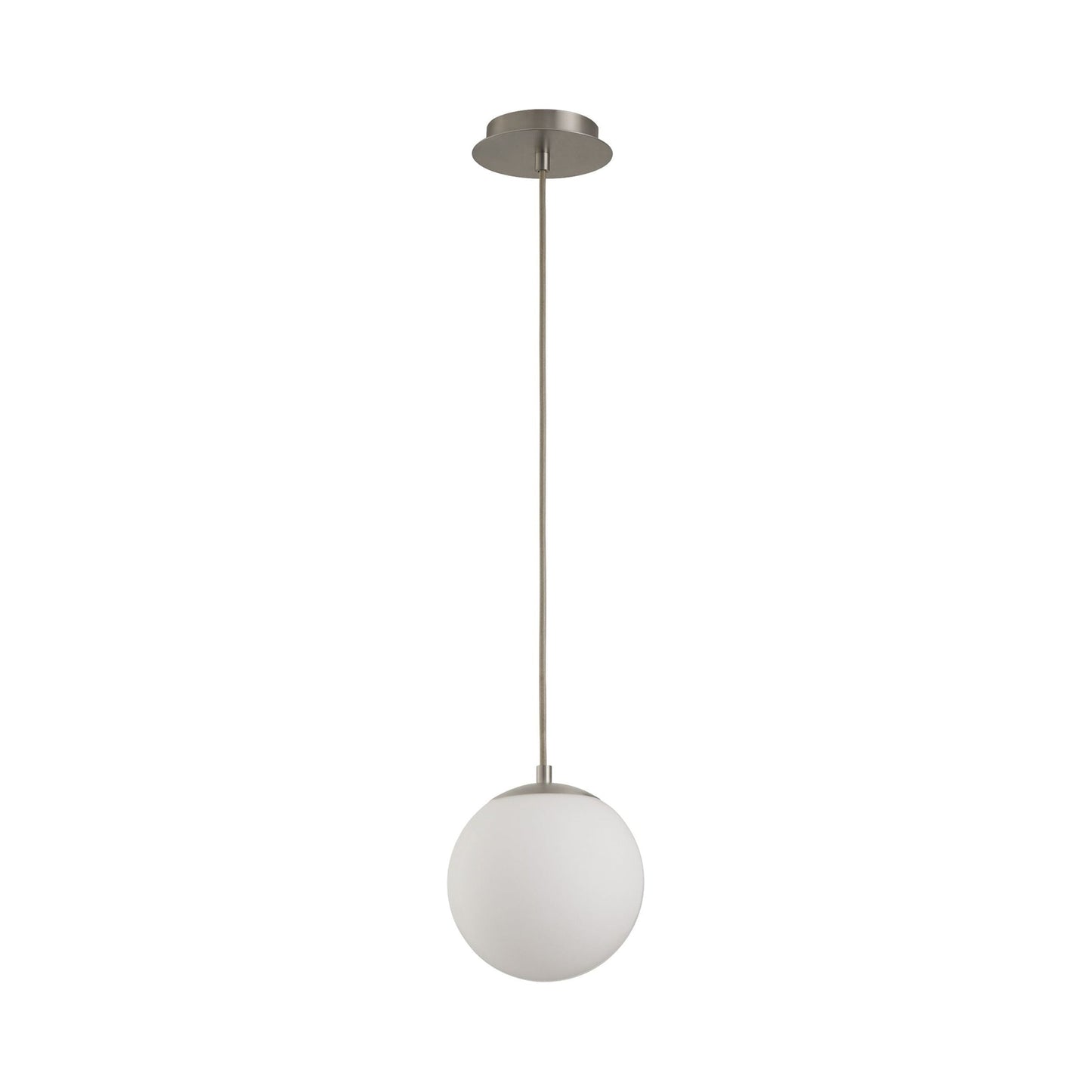 Luna LED Pendant Light in Satin Nickel (8-Inch/2700K/3000K/4000K/5000K/6000K).