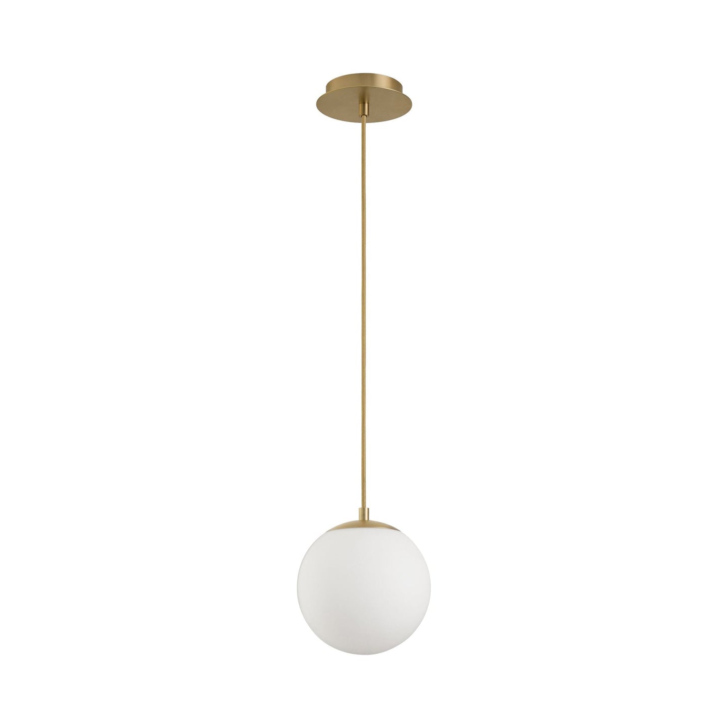 Luna LED Pendant Light in Aged Brass (8-Inch/2700K/3000K/4000K/5000K/6000K).