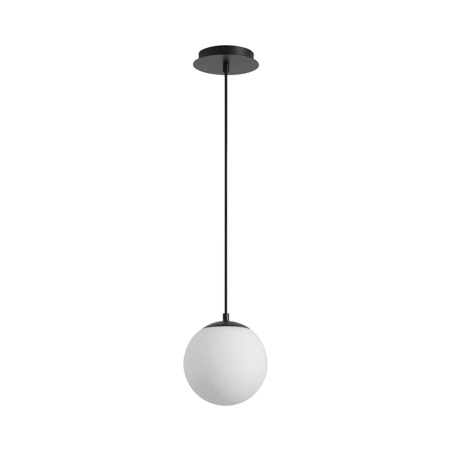 Luna LED Pendant Light in Black (8-Inch).