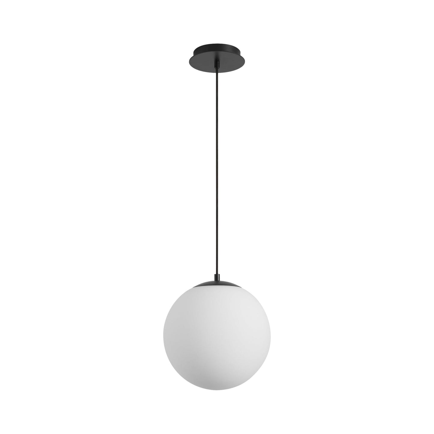Luna LED Pendant Light in Black (12-Inch).