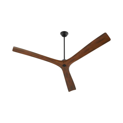 Mecca Ceiling Fan in Black/Walnut (72-Inch).