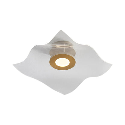 Medusa LED Flush Mount Ceiling Light in Aged Brass.
