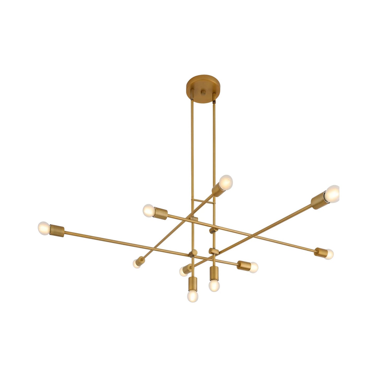 Mika Chandelier in Brushed Brass.
