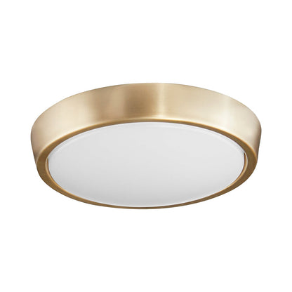Myriad LED Fan Light Kit in Aged Brass.