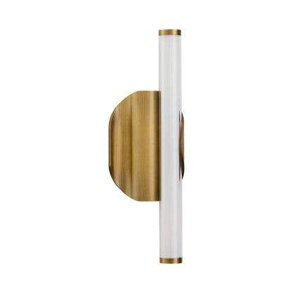 Ola LED Wall Light in Brushed Brass.