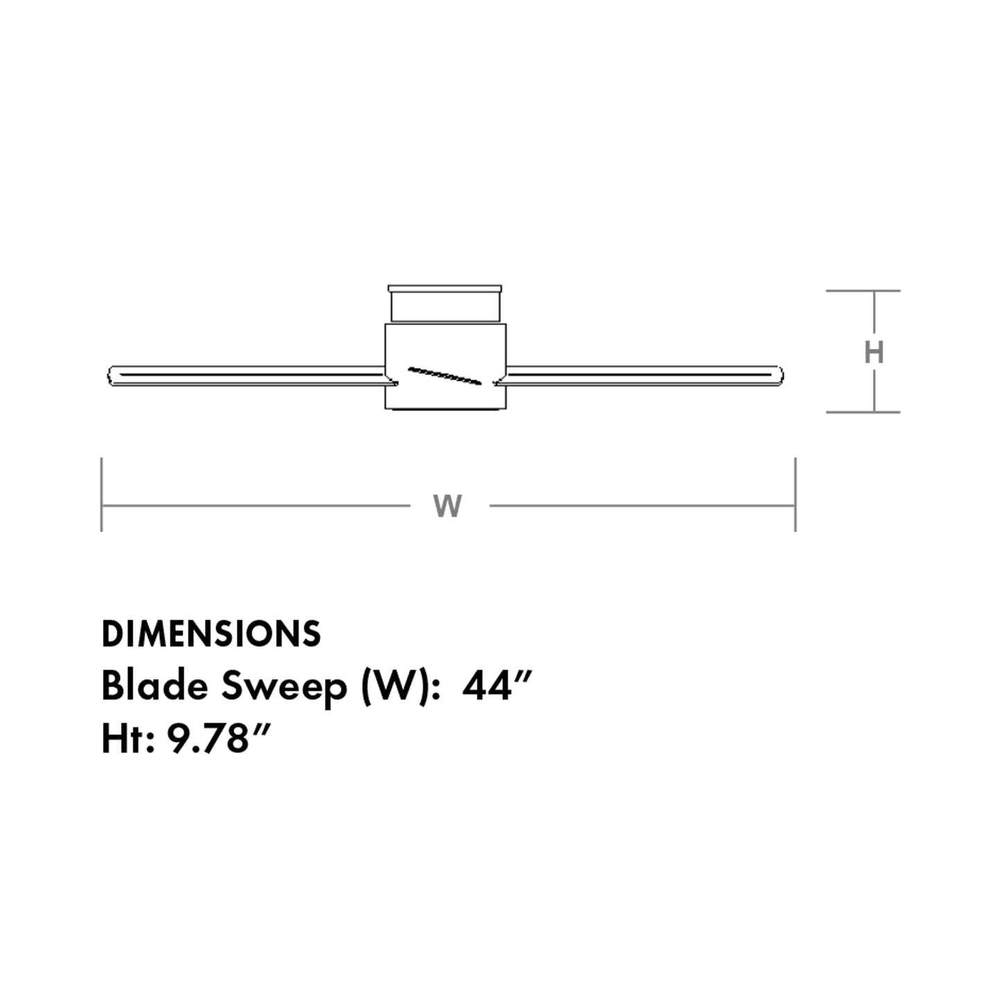Oslo Flush Mount Ceiling Light - line drawing.