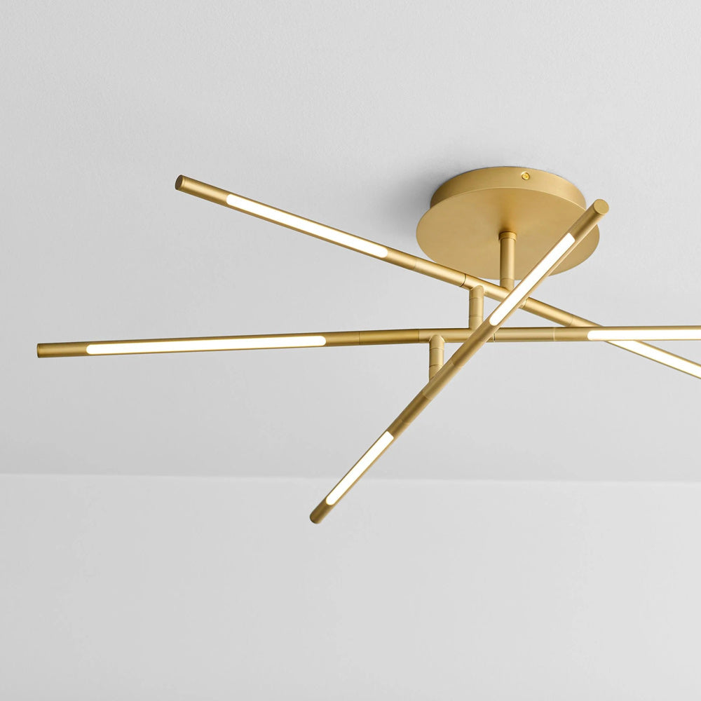 Palillos Round LED Semi Flush Mount Ceiling Light in Detail.
