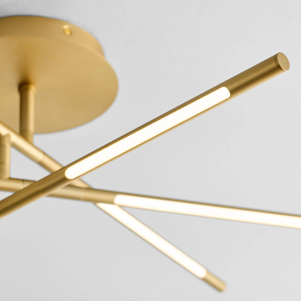 Palillos Round LED Semi Flush Mount Ceiling Light in Detail.