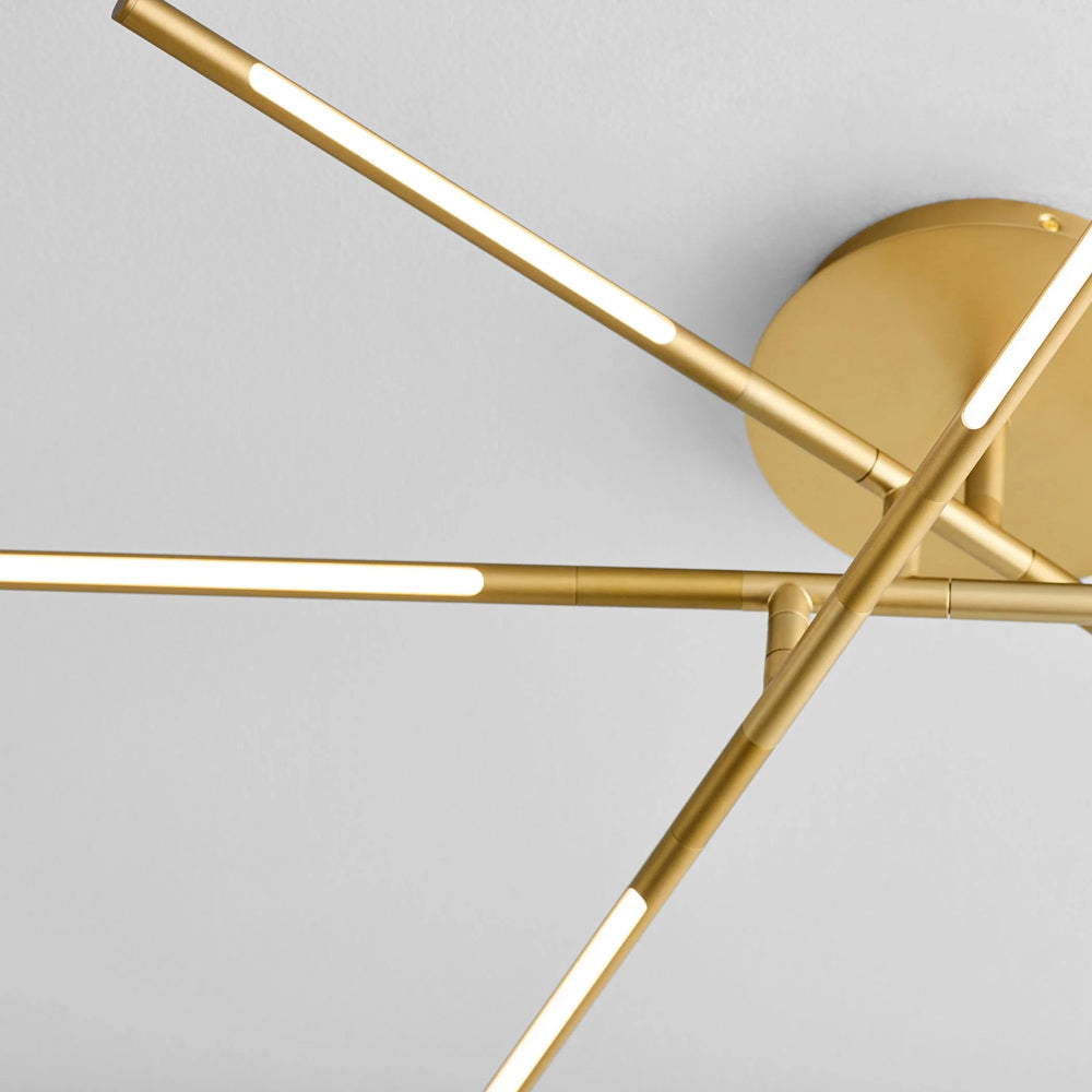 Palillos Round LED Semi Flush Mount Ceiling Light in Detail.