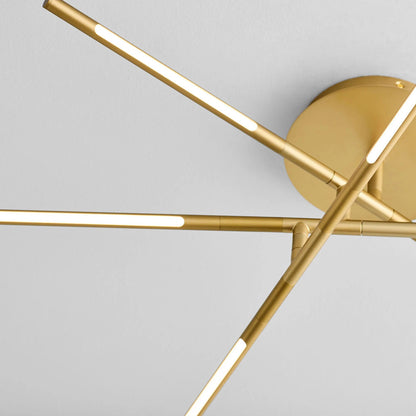 Palillos Round LED Semi Flush Mount Ceiling Light in Detail.