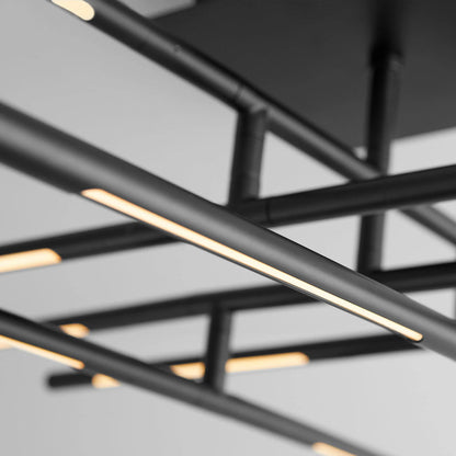 Palillos Square LED Semi Flush Mount Ceiling Light in Detail.