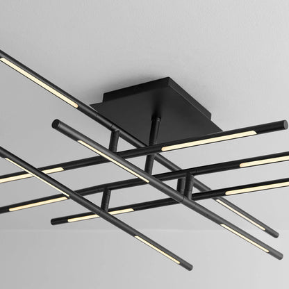 Palillos Square LED Semi Flush Mount Ceiling Light in Detail.