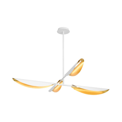 Pivot LED Chandelier in White.