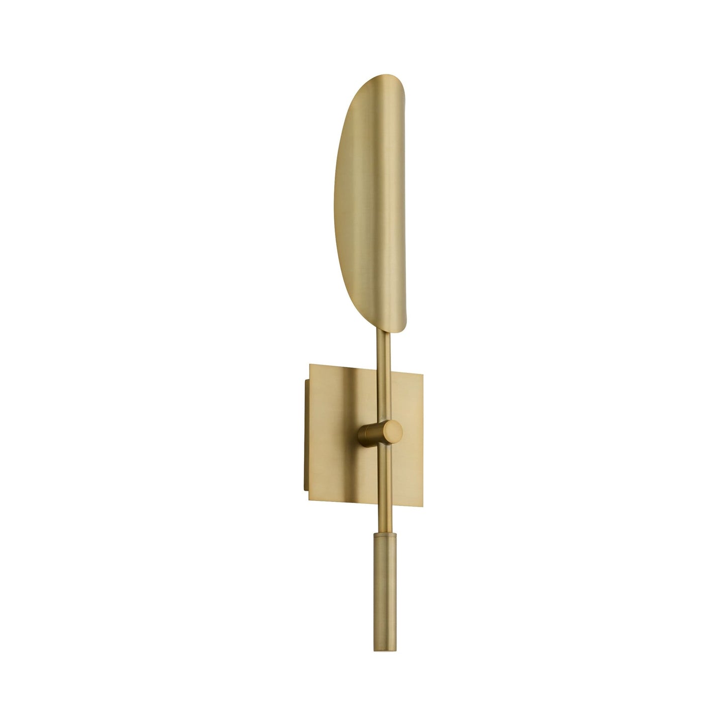 Pivot Vertical LED Wall Light in Aged Brass.