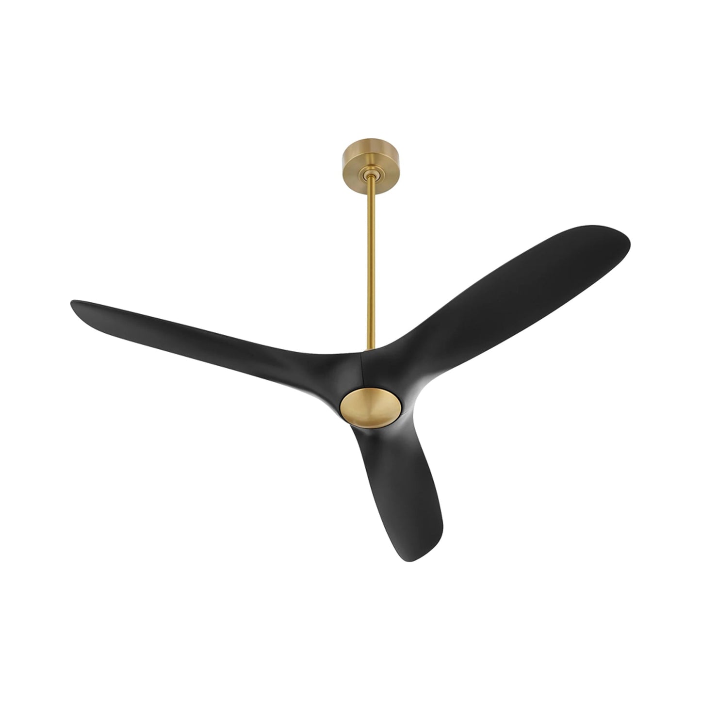 Province Ceiling Fan in Aged Brass/Black.