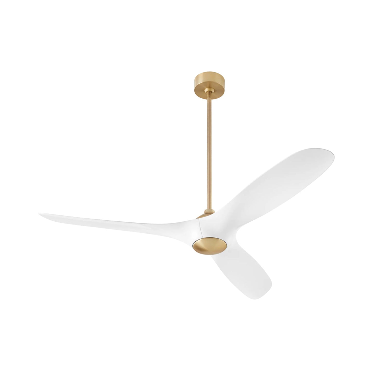 Province Ceiling Fan in Aged Brass/White.