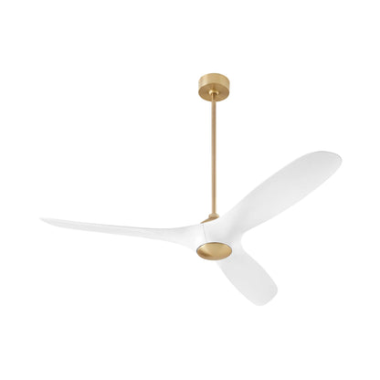 Province Ceiling Fan in Aged Brass/White.