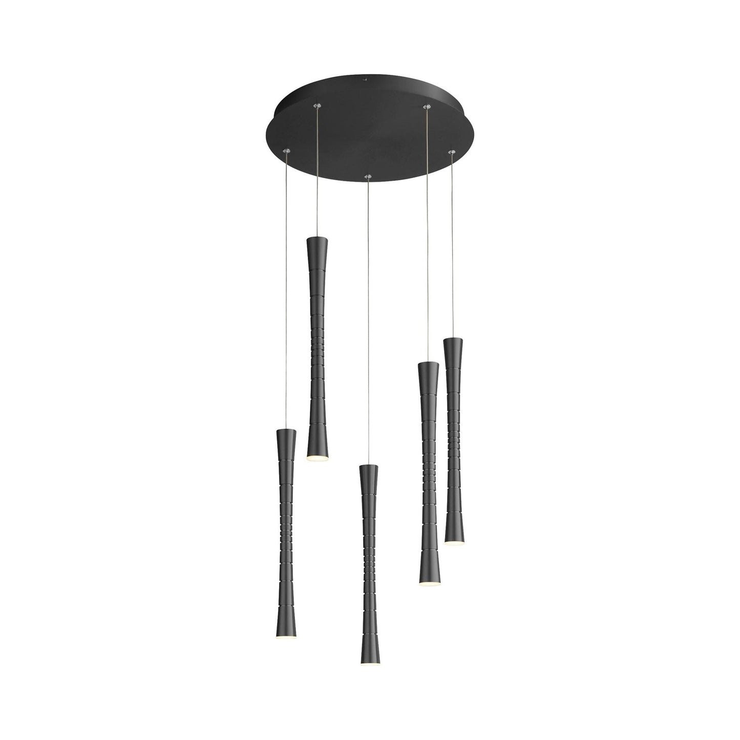 Sabre LED Multi Light Pendant Light in Black.