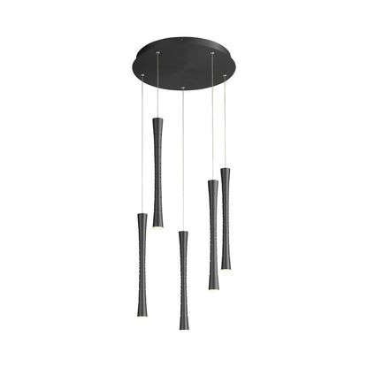 Sabre LED Multi Light Pendant Light in Black.