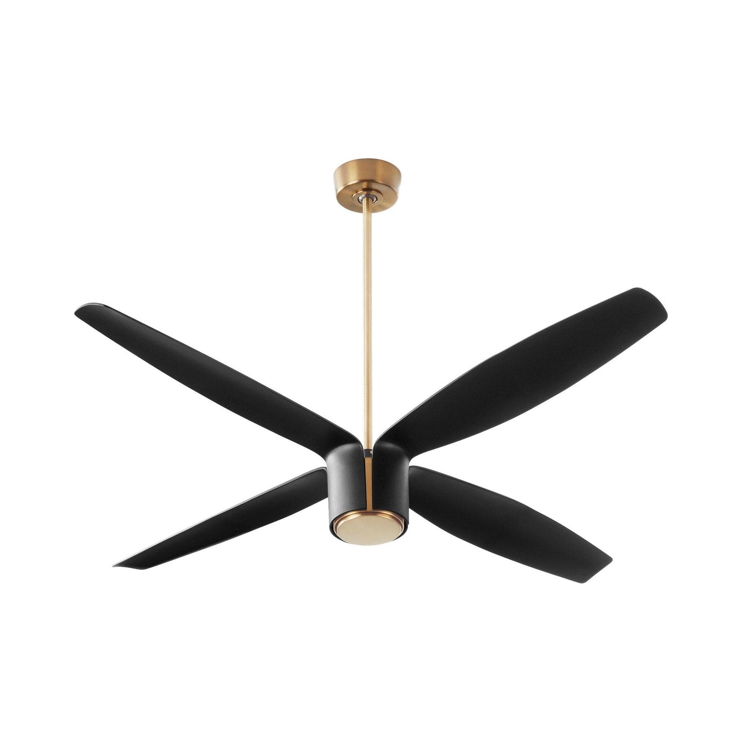 Samaran Ceiling Fan in Aged Brass/Black.